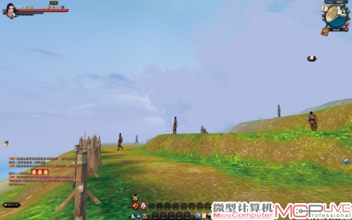在低画质下（上），所有光影效果损失殆尽，基本上退化到DirectX 8时代的效果，并且为了节约性能，游戏中大量细节场景也消失了。在高画质下（下），极其复杂的光影特效带来了出色的图形效果，高精度贴图和丰富的场景细节让玩家感受到了国产网游所拥有的强大技术魅力。