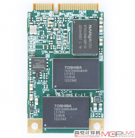 采用19nm Toggle DDR 2.0 MLC颗粒与DDR3-1333 512MB缓存